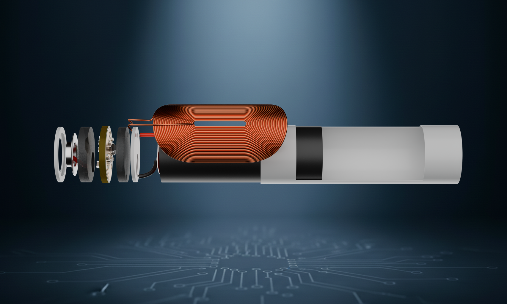 Indux AA batteries arranged in a pattern
